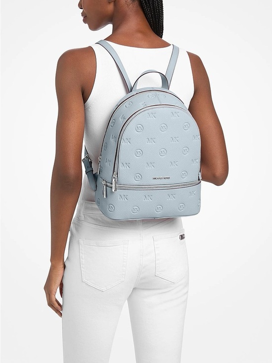 NWT? Michael Kors Pale Ocen Rhea Medium Logo Debossed Backpack main image 4